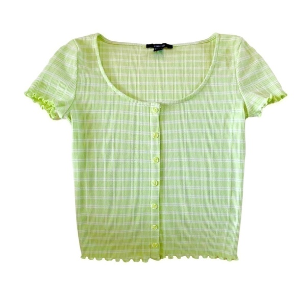 Cute TShirt Forever 21 Lime Green - Picture 1 of 5